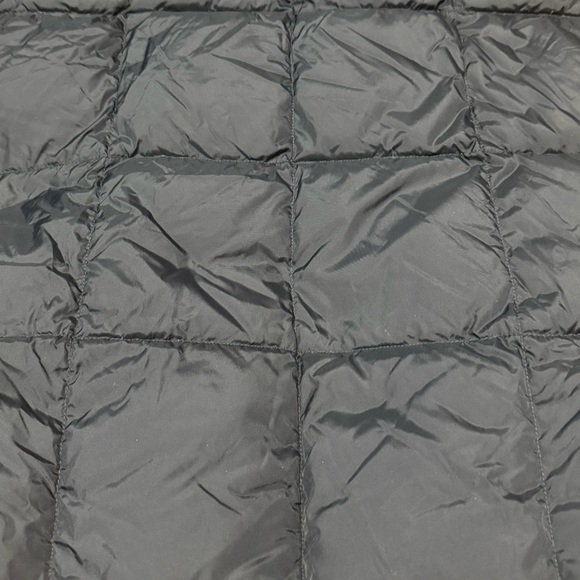 Women's LANDS' END Black Blue Goose Down Quilt Snap-Up Puffer Vest SMALL Y2K - Picture 13 of 13